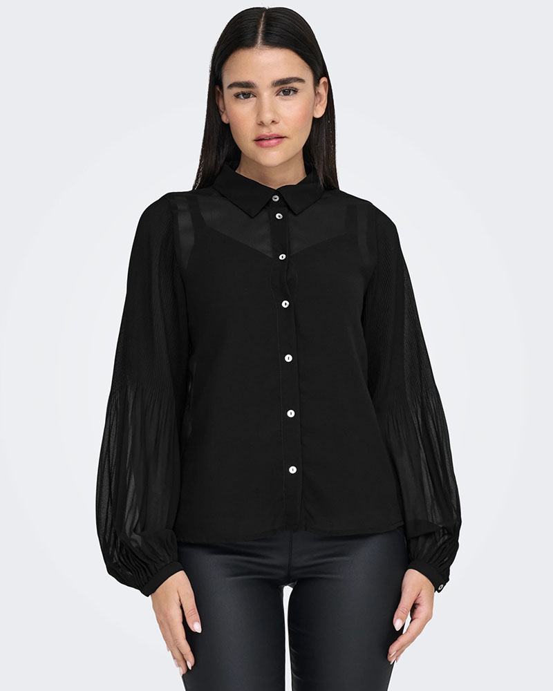 ONLY ONLSTAR LIFE L/S PLISSE SHIRT WVN - 15333689