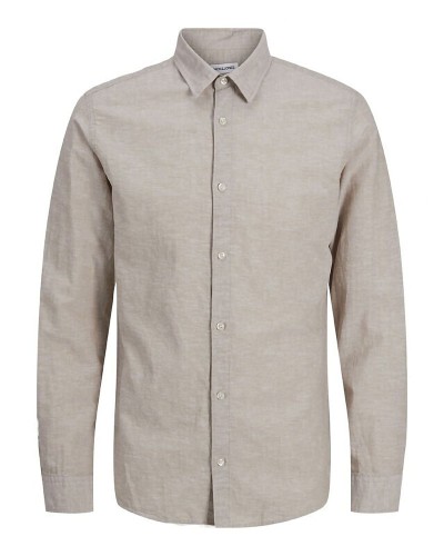 JACK & JONES JJEBREEZE LINEN BLEND SHIRT LS SN - 12268964