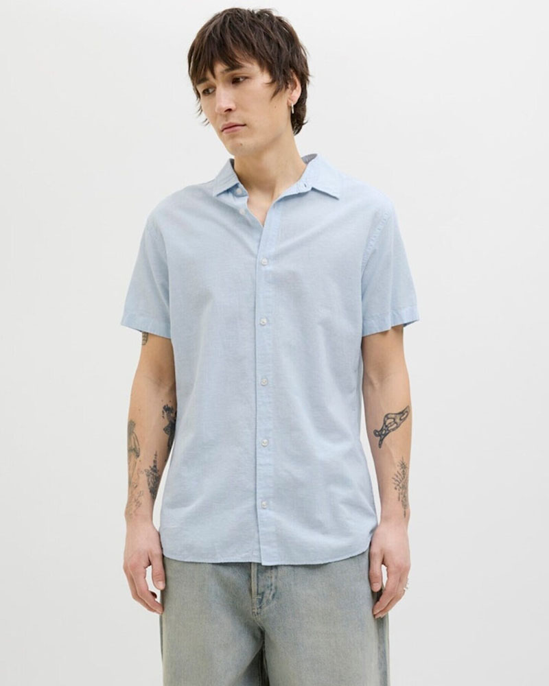 JACK & JONES JJEBREEZE LINEN BLEND SHIRT SS SN - 12268965 JACK & JONES JJEBREEZE LINEN BLEND SHIRT SS SN - 12268965