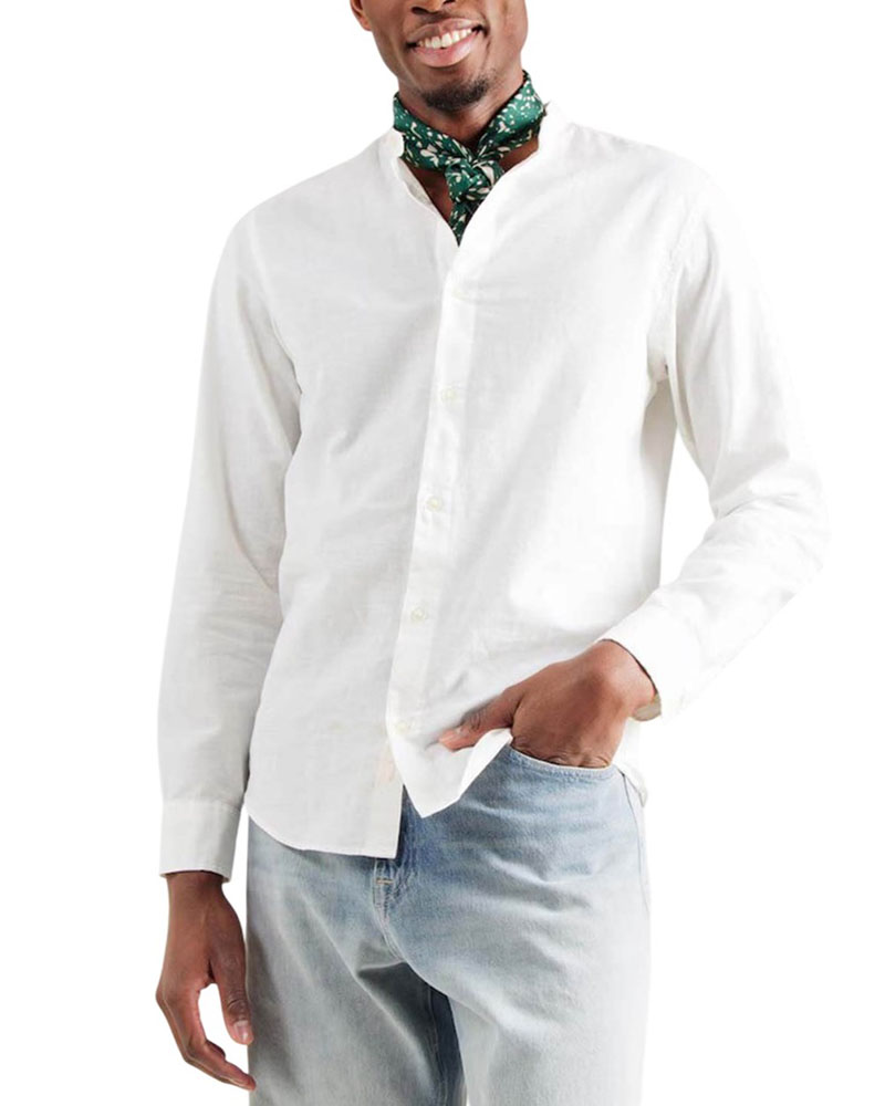 JACK & JONES JJEBREEZE LINEN BLEND BAND SHIRT LS SN - 12268966 JACK & JONES JJEBREEZE LINEN BLEND BAND SHIRT LS SN - 12268966