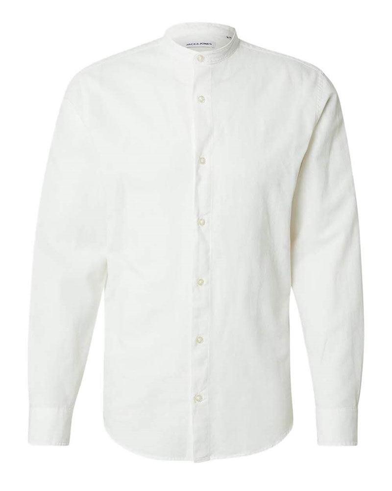 JACK & JONES JJEBREEZE LINEN BLEND BAND SHIRT LS SN - 12268966 JACK & JONES JJEBREEZE LINEN BLEND BAND SHIRT LS SN - 12268966
