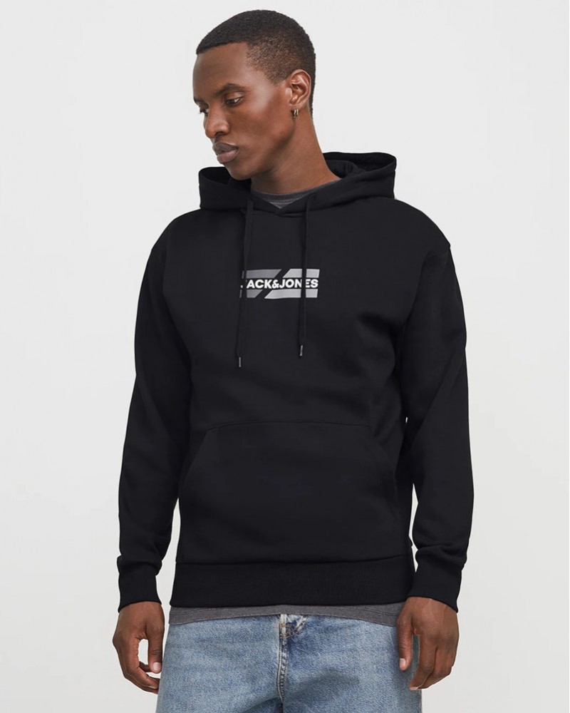 JACK & JONES JJCORP GRAPHIC SWEAT HOOD LN - 12268422