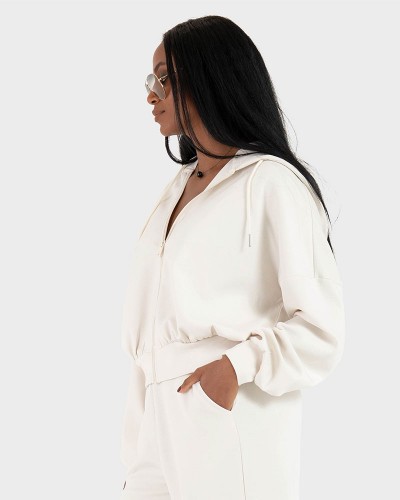 ONLY ONLALINA LIFE L/S ZIP HOOD BOX CC SWT - 15339813