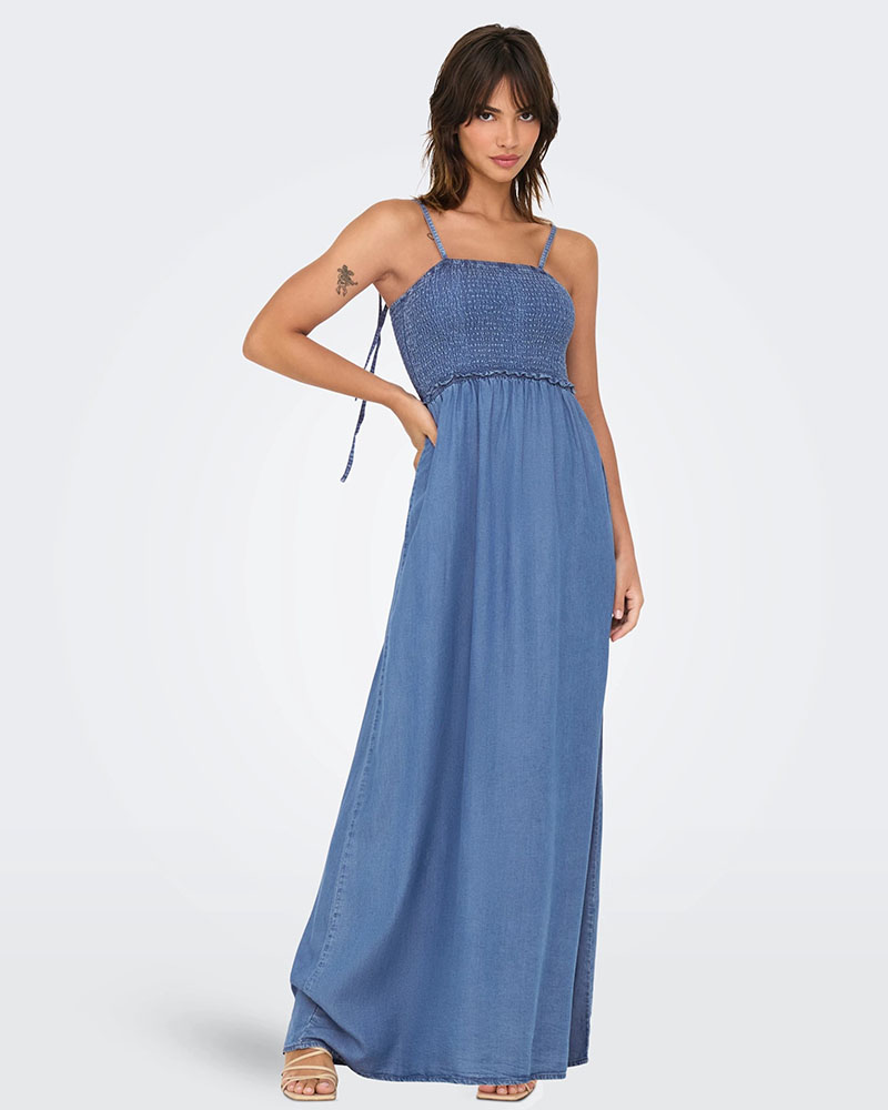 ONLY ONLCHARIS LIFE SMOCK MAXI DRESS WVN - 15345985 ONLY ONLCHARIS LIFE SMOCK MAXI DRESS WVN - 15345985