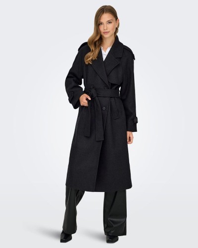 ONLY ONLDEAR-TRILLION LONG BELT COAT PNT - 15344734