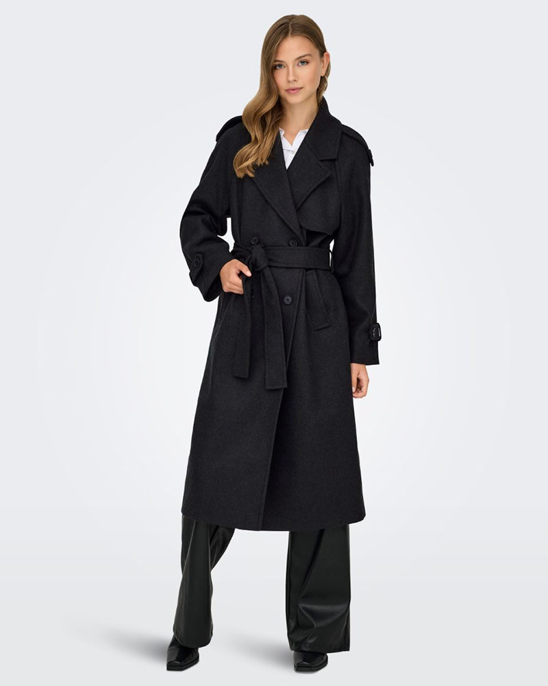 ONLY ONLDEAR-TRILLION LONG BELT COAT PNT - 15344734