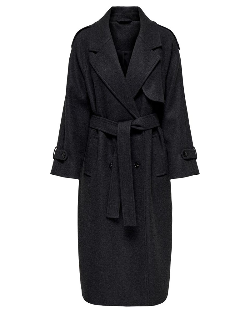 ONLY ONLDEAR-TRILLION LONG BELT COAT PNT - 15344734