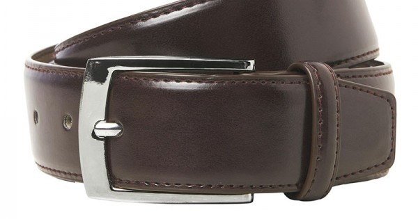 JACK & JONES Jacmarkus Belt Noos - Cintura Uomo In Pelle (Nero/Marrone)