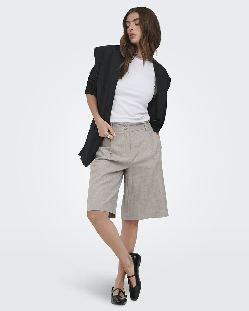 ONLY ONLLINDA HW MEL LONG SHORTS TLR NOOS - 15351444