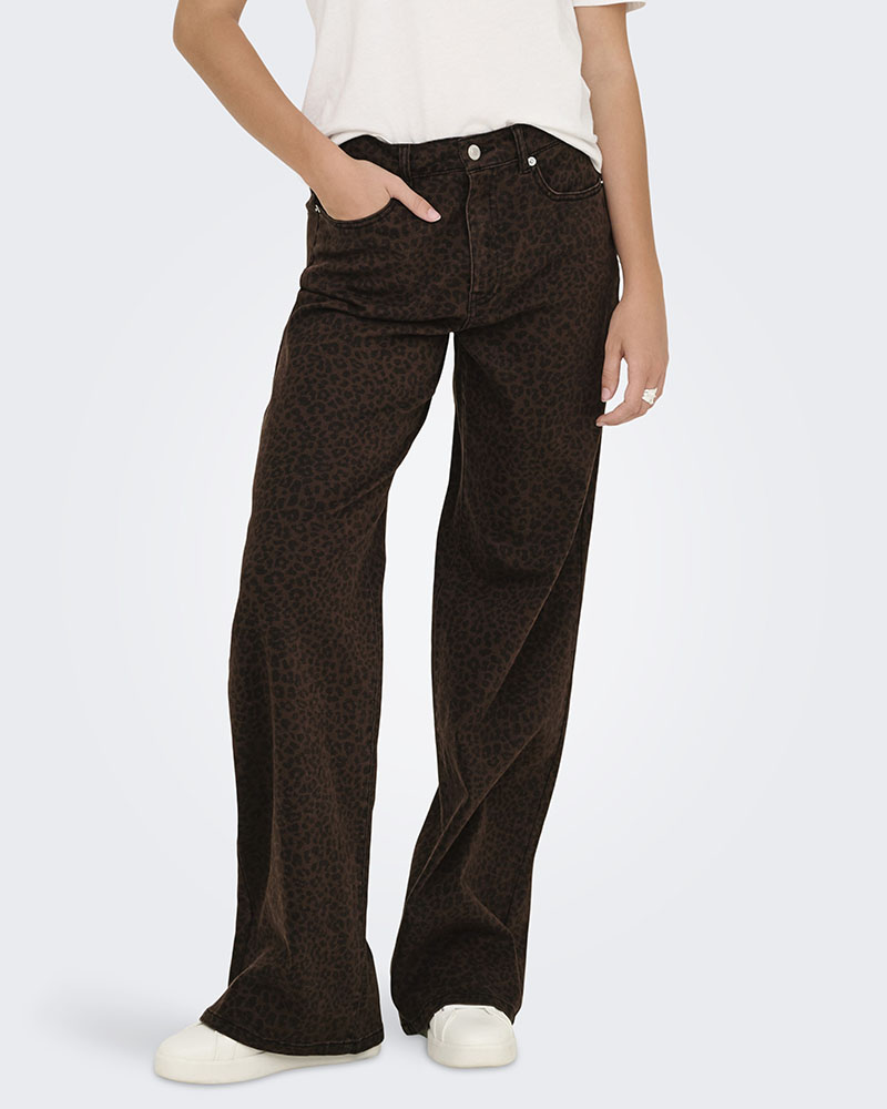ONLY ONLMADISON HW WIDE ANIMAL PANT PNT - 15355777