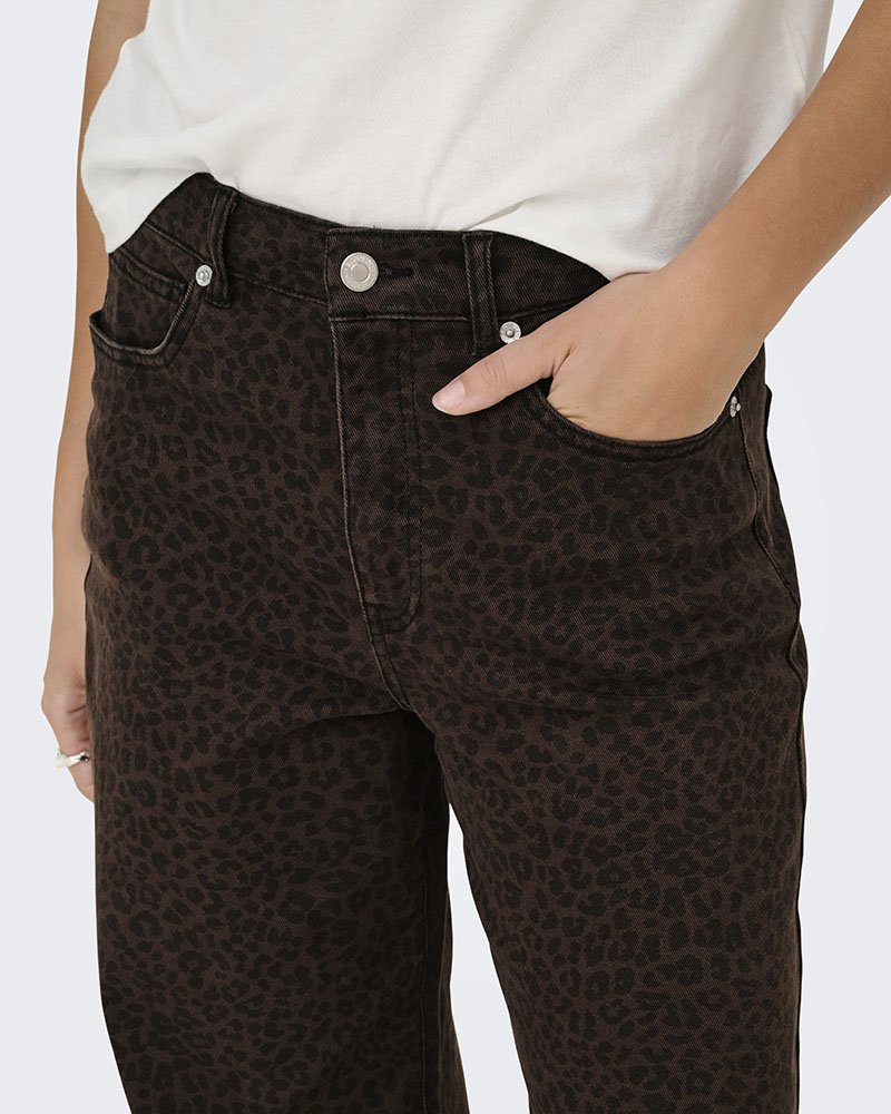 ONLY ONLMADISON HW WIDE ANIMAL PANT PNT - 15355777