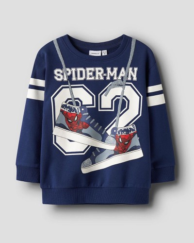 NAME IT NMMADAM SPIDER NREG SWEAT BRU MAR - 13247174