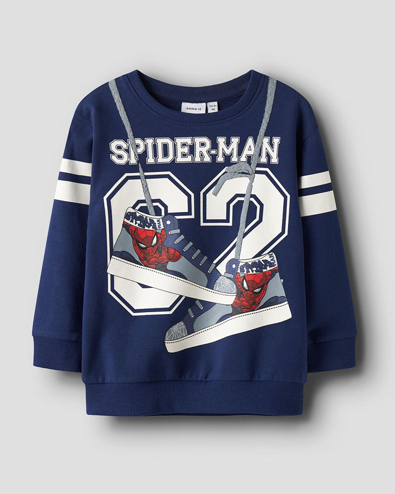 NAME IT NMMADAM SPIDER NREG SWEAT BRU MAR - 13247174