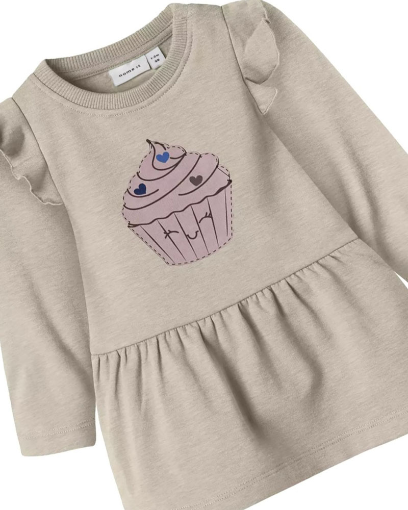 NAME IT NBFNILDA LS SWEAT DRESS BRU - 13246541 NAME IT NBFNILDA LS SWEAT DRESS BRU - 13246541