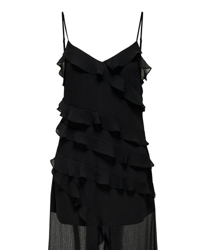 ONLY ONLSINE LIFE STRAP FRILL LONG DRESS WVN - 15358168 ONLY ONLSINE LIFE STRAP FRILL LONG DRESS WVN - 15358168
