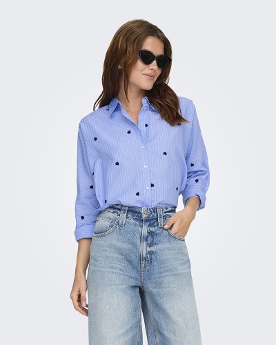 ONLY ONLNEW LINA GRACE STR EMB SHIRT NOOS WVN - 15344336