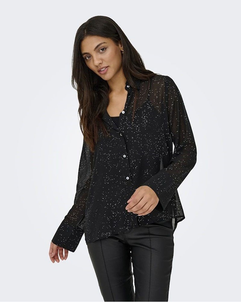 ONLY ONLSTAR LIFE L/S GRACE GLITTER SHIRT WVN - 15360319 ONLY ONLSTAR LIFE L/S GRACE GLITTER SHIRT WVN - 15360319