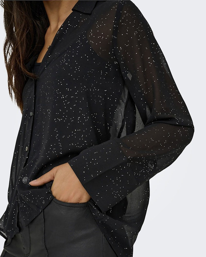 ONLY ONLSTAR LIFE L/S GRACE GLITTER SHIRT WVN - 15360319 ONLY ONLSTAR LIFE L/S GRACE GLITTER SHIRT WVN - 15360319