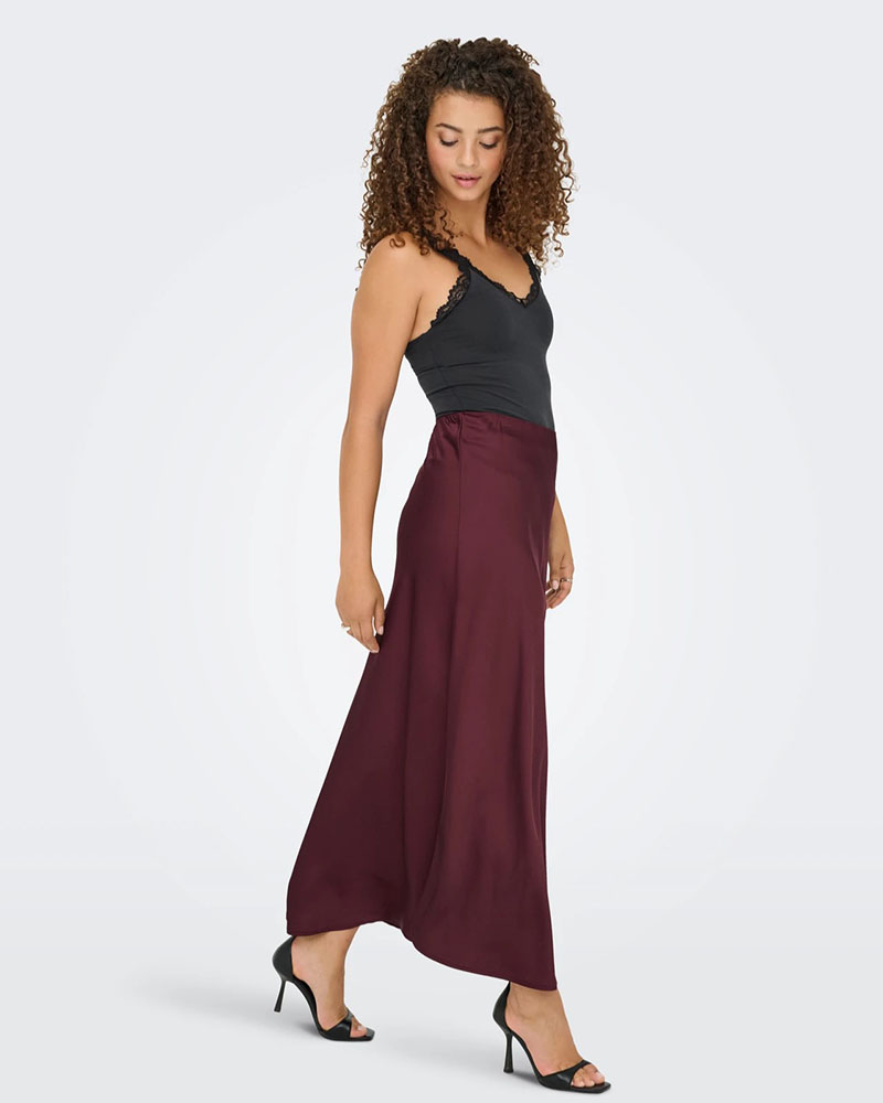 ONLY ONLMIKA VIS SATIN LONG SKIRT WVN - 15361200 ONLY ONLMIKA VIS SATIN LONG SKIRT WVN - 15361200