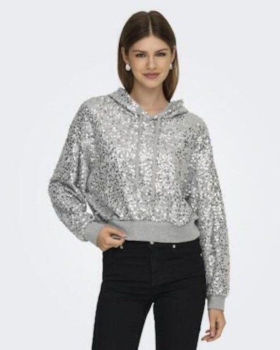 ONLY ONLJADA L/S SEQUINS HOOD SWT - 15358838