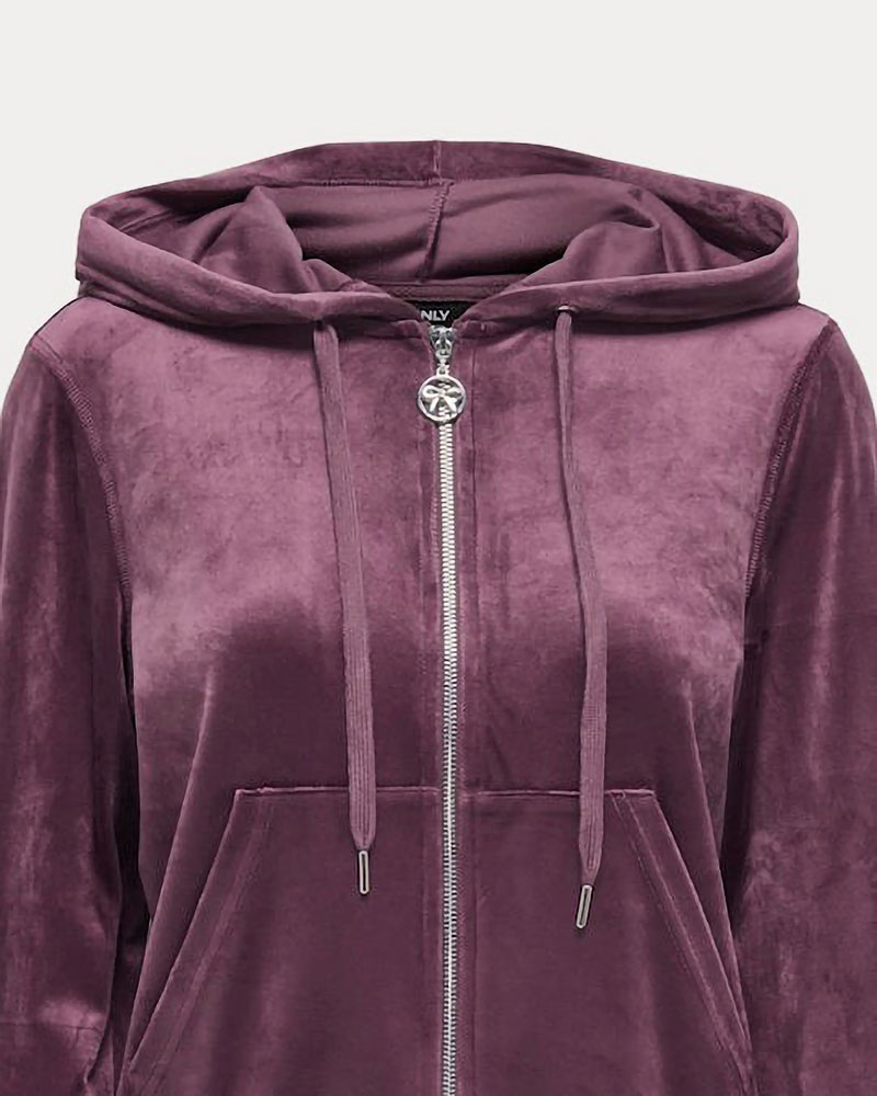 ONLY ONLREBEL L/S ZIP HOOD SWT - 15299670