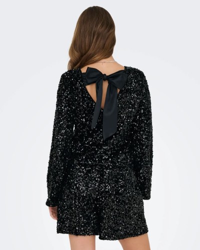 ONLY ONLCONFIDENCE L/S SEQUIN BOW TOP JRS - 15360166