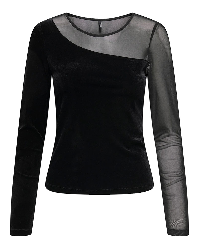 ONLY ONLSMOOTH L/S MESH MIX TOP BOX JRS - 15360668 ONLY ONLSMOOTH L/S MESH MIX TOP BOX JRS - 15360668
