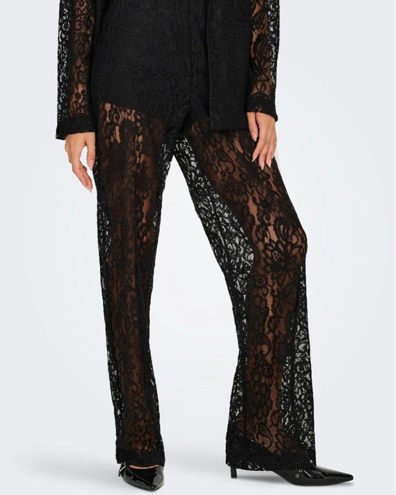 ONLY ONLEMIA KARO MW LACE STR PANT WVN - 15358421