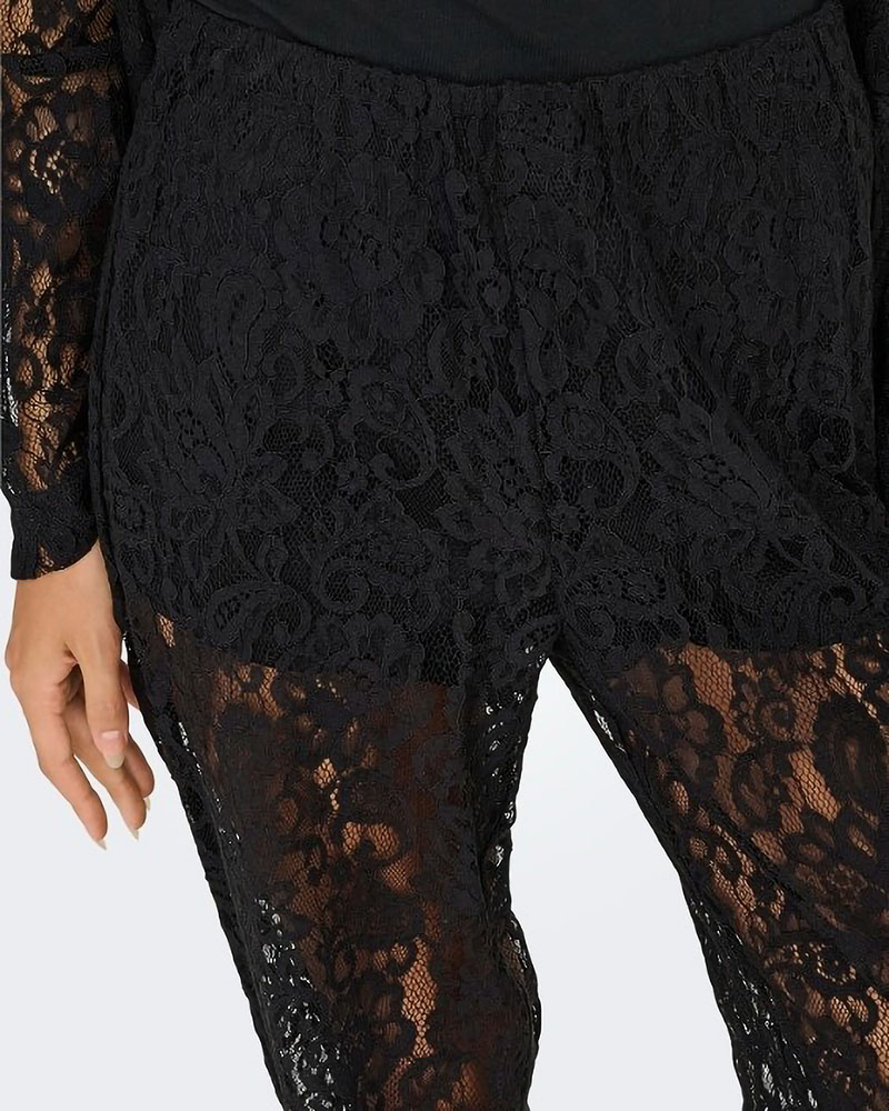 ONLY ONLEMIA KARO MW LACE STR PANT WVN - 15358421