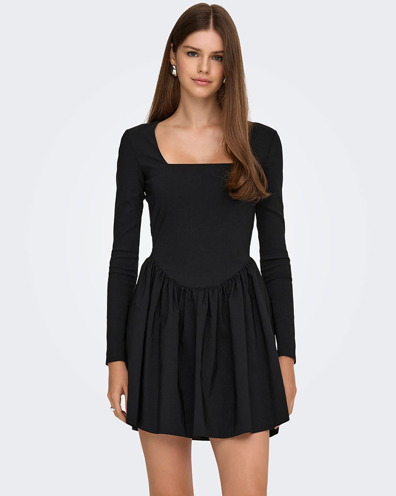 ONLY ONLMENIA LS BALLOON SHORT DRESS WVN - 15365066