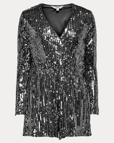 ONLY ONLAMABEL LS SEQUINS PLAYSUIT WVN - 15358369
