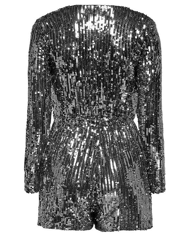 ONLY ONLAMABEL LS SEQUINS PLAYSUIT WVN - 15358369