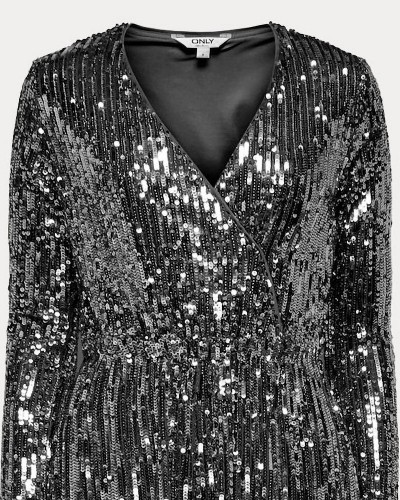 ONLY ONLAMABEL LS SEQUINS PLAYSUIT WVN - 15358369