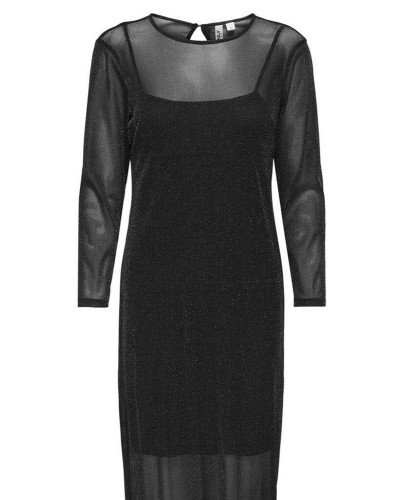ONLY ONLMELLA L/S LONG GLIT DRESS WVN - 15358432
