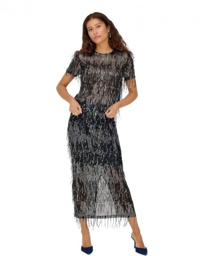 ONLY ONLSPACY HW LONG SEQUINS SKIRT WVN - 15359937