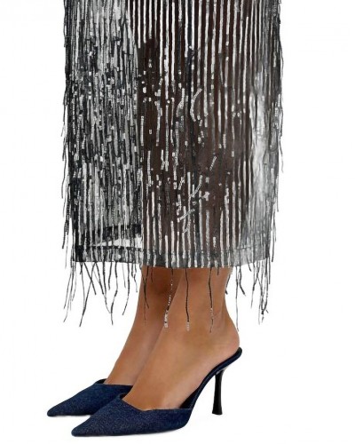 ONLY ONLSPACY HW LONG SEQUINS SKIRT WVN - 15359937