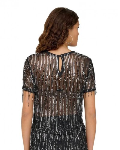 ONLY ONLSPACY SS SEQUINS TOP WVN - 15359928