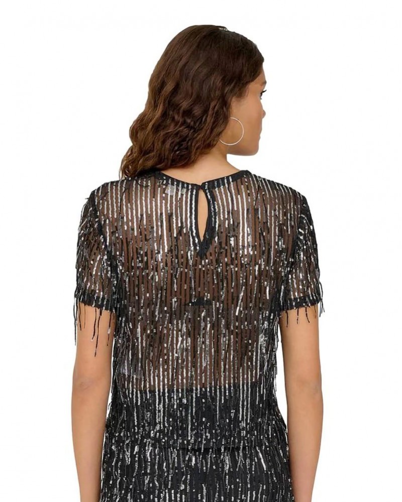 ONLY ONLSPACY SS SEQUINS TOP WVN - 15359928