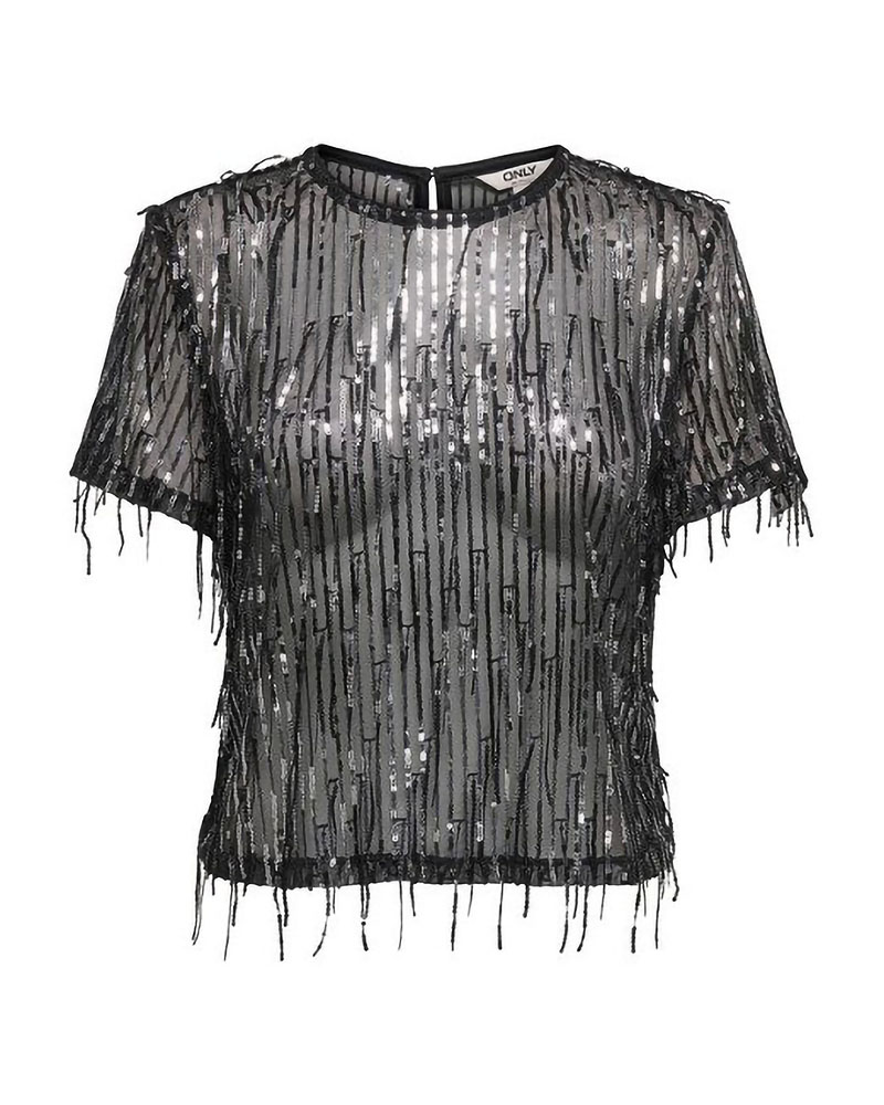 ONLY ONLSPACY SS SEQUINS TOP WVN - 15359928