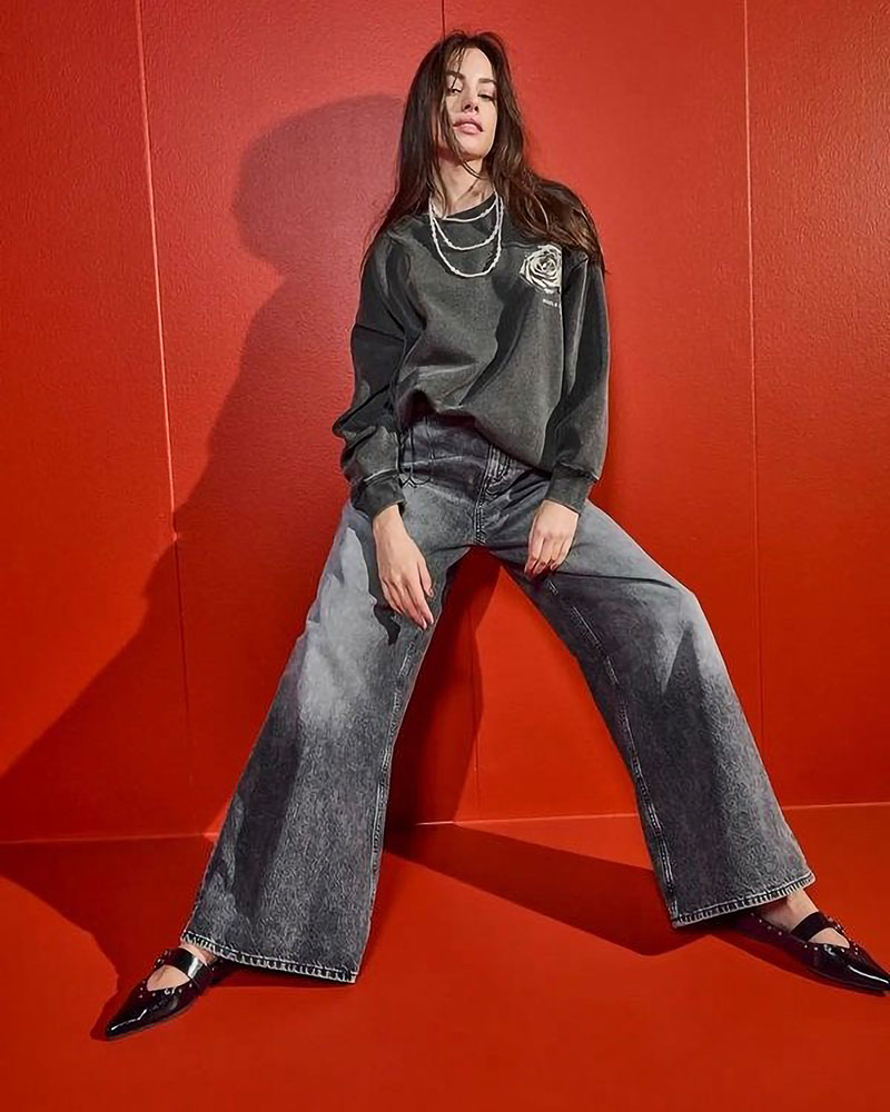 ONLY ONLCAMDEN HW EX WIDE BAGGY RED DNM CRO - 15357690