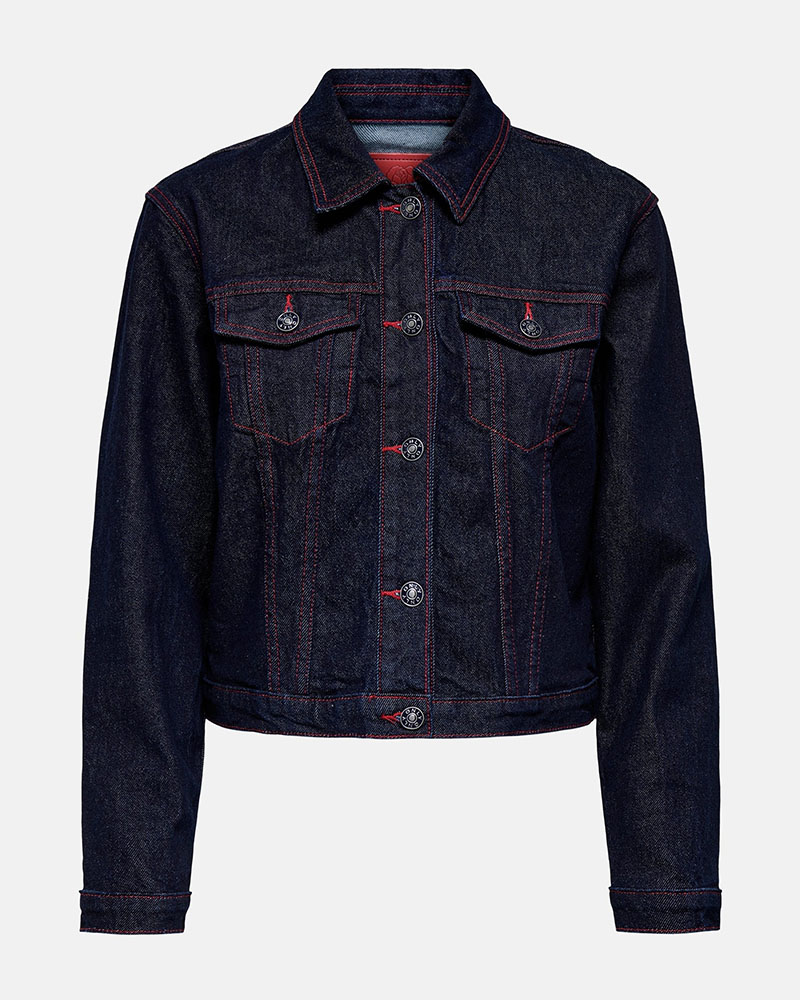 ONLY ONLCARNABY L/S RED STITCH DNM JACKET MAE - 15357698 ONLY ONLCARNABY L/S RED STITCH DNM JACKET MAE - 15357698