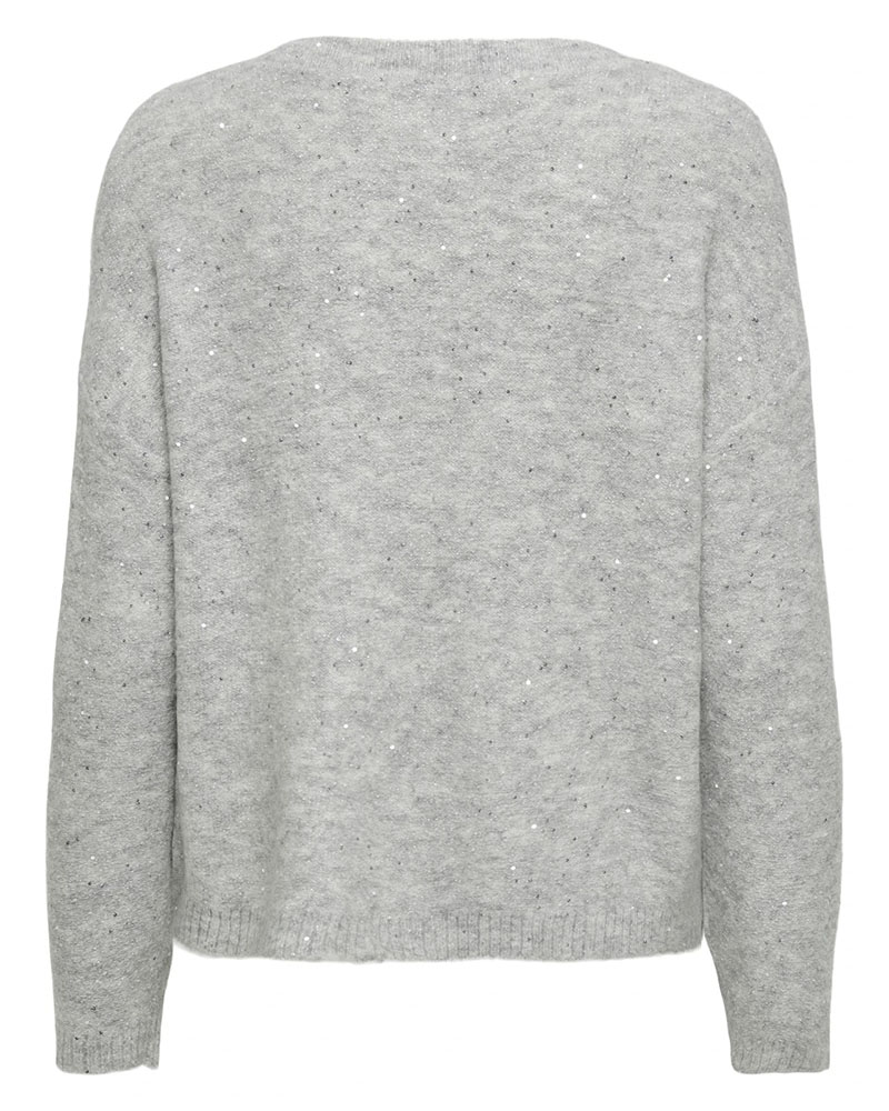 ONLY ONLARIZONA LS SEQUINS V-NECK PUL KNT - 15358452