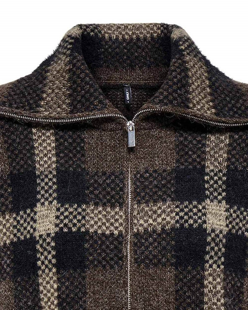 ONLY ONLMAROON LS ZIP COLLAR CARDIGAN KNT - 15358211 ONLY ONLMAROON LS ZIP COLLAR CARDIGAN KNT - 15358211