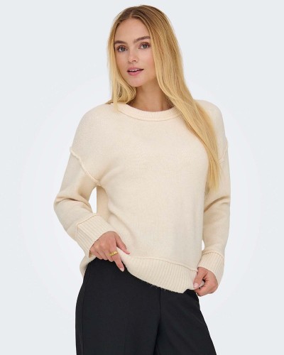 ONLY ONLHAZEL LIFE LS DETAIL O-NECK  BF KNT - 15358597