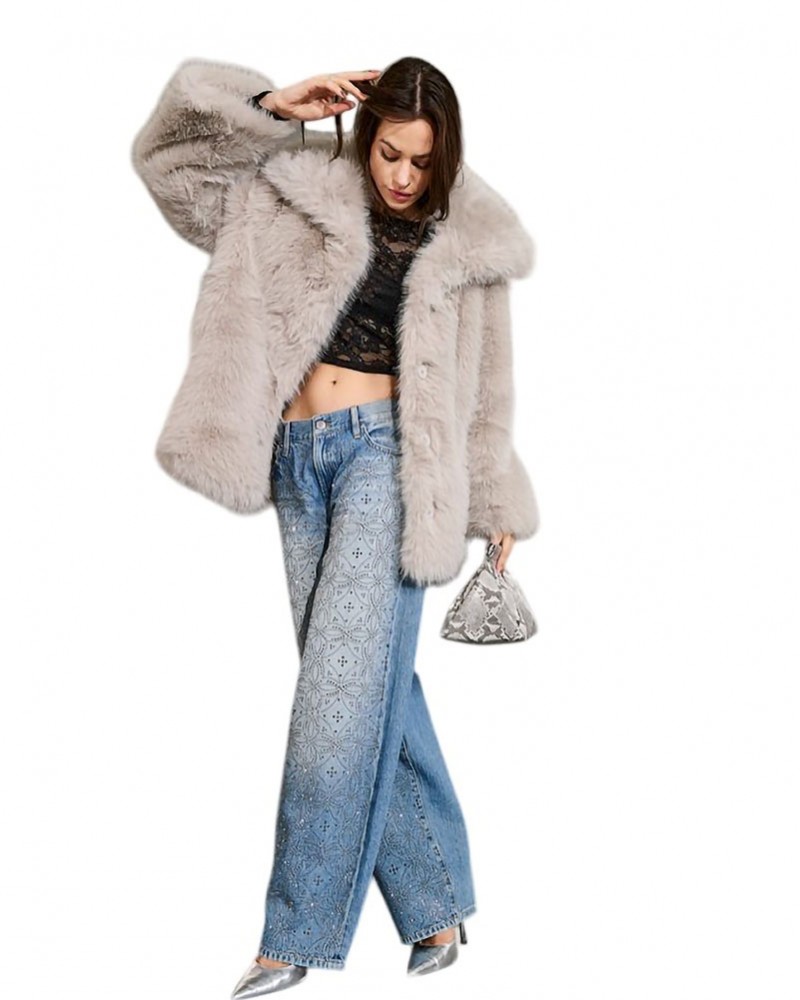 ONLY ONLASHIA LIFE FAUX DECO FUR COAT OTW - 15356621 ONLY ONLASHIA LIFE FAUX DECO FUR COAT OTW - 15356621