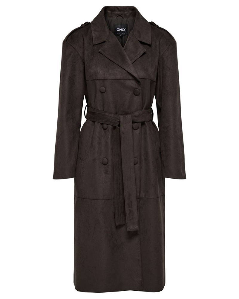 ONLY ONLBINE LIFE FAUX SUEDE TRENCHCOAT OTW - 15356625 ONLY ONLBINE LIFE FAUX SUEDE TRENCHCOAT OTW - 15356625