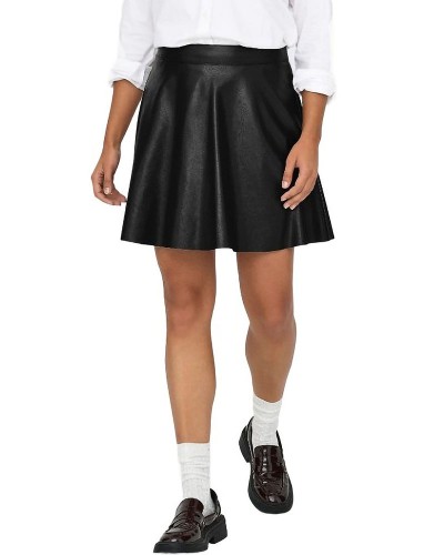 ONLY ONLUNA FAUX LEATHER FLARED SKIRT OTW - 15356642 ONLY ONLUNA FAUX LEATHER FLARED SKIRT OTW - 15356642
