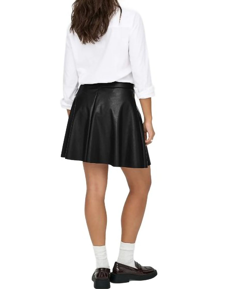 ONLY ONLUNA FAUX LEATHER FLARED SKIRT OTW - 15356642 ONLY ONLUNA FAUX LEATHER FLARED SKIRT OTW - 15356642