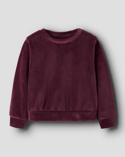 NAME IT NMFVELOA LS VELVET SHORT TOP - 13235117