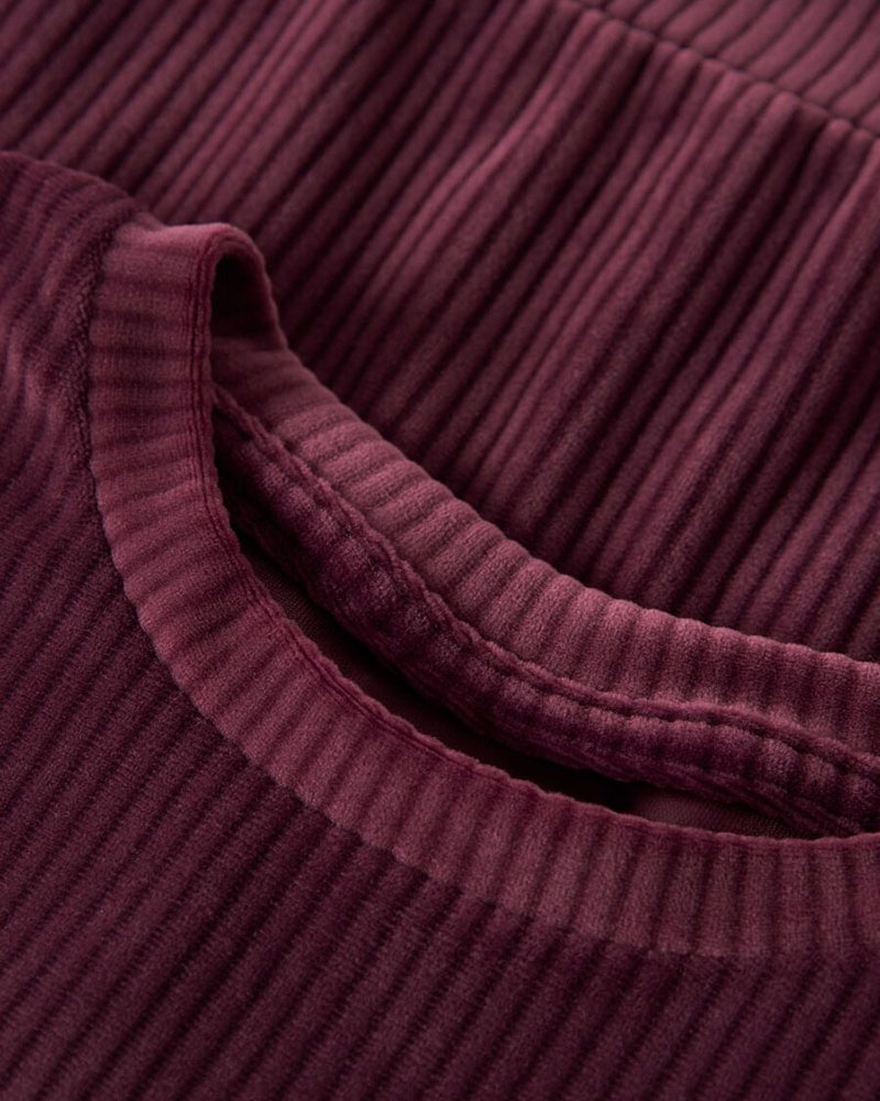 NAME IT NMFVELOA LS VELVET SHORT TOP - 13235117